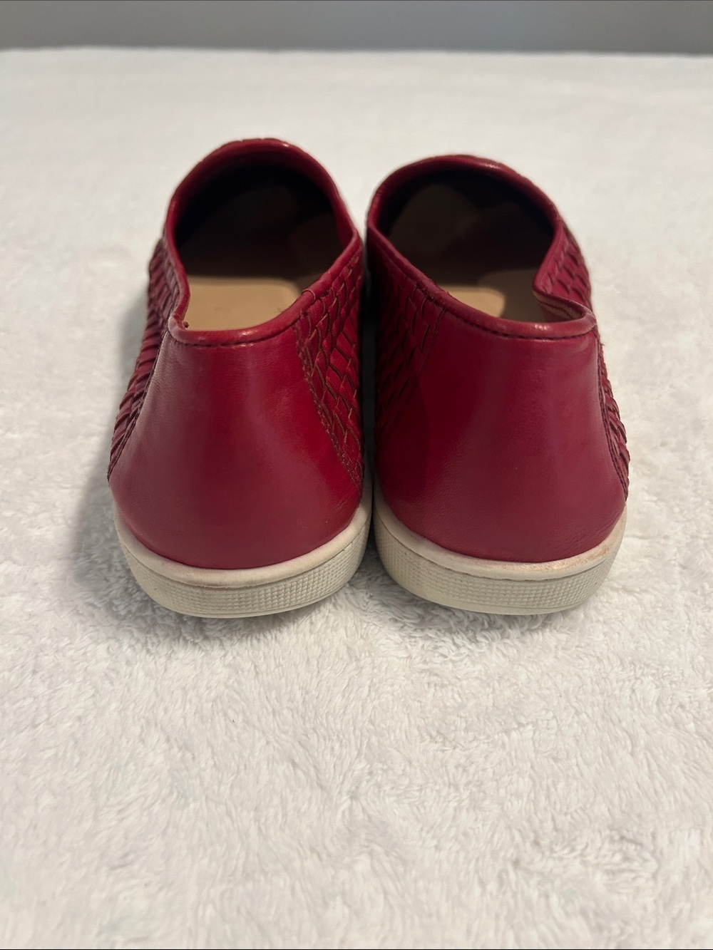 Trotters Adelina T2300-642 Womens Red Leather Slip On Loafer Flats Shoes. SZ 7WW - Picture 5 of 8